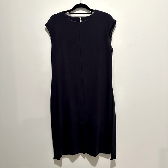 Massimo Dutti, Navy tie waste knit dress, size 10, relaxed fit, good condition - Picture 4 of 4